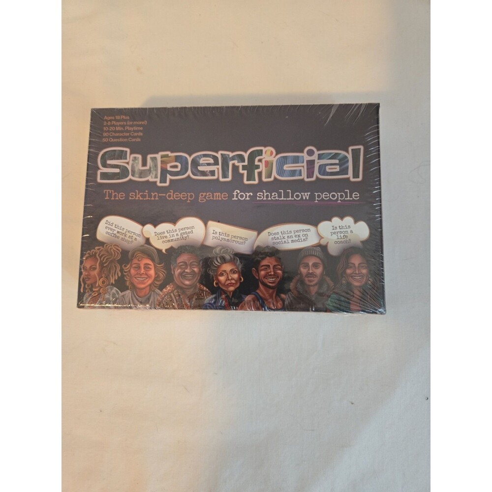 Superficial The Skin-Deep Game For Shallow People Ages 18+ 2-8 Players Sealed